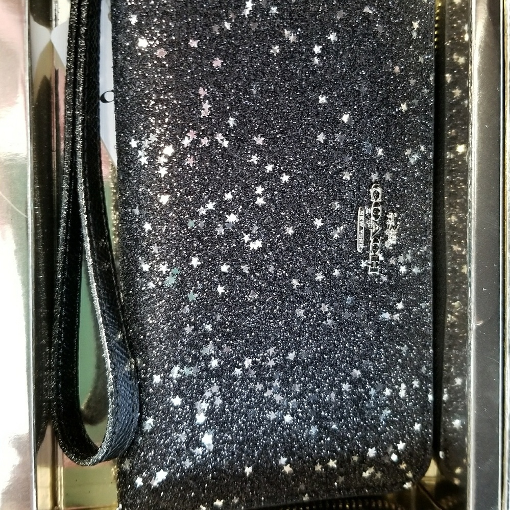 Coach Phone wristlet black